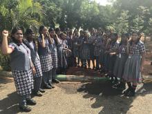 Reg. Observing Swachhata Pakhwada from 01 / 09 / 2019 - 15 / 09 / 2019 - Tree Plantation in School Campus by Students - 06 - 09 - 2019